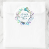 Élégant Happy Mère's Day Floral Wreath Sticker (Sac)