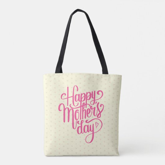 Elegant Happy Moederdag | CANVAS TAS (Achterkant)