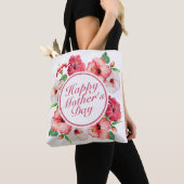 Elegant Happy Moederdag Floral Lijst Canvas tas (Dichtbij)