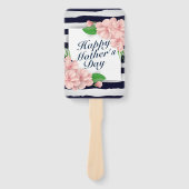 Elegant Happy Moederdag Floral Lijst Hand Fan Handwaaier (Voorkant)