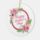 Elegant Happy Moederdag Floral Lijst Ornament (Links)