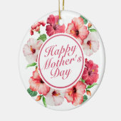 Elegant Happy Moederdag Floral Lijst Ornament (Links)