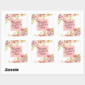Elegant Happy Moederdag Floral Lijst Sticker (Vel)