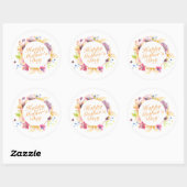 Elegant Happy Moederdag Floral Lijst Sticker (Vel)