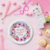 Elegant Happy Moederdag Floral Paper Bord (Feest)