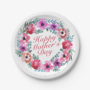 Elegant Happy Moederdag Floral Paper Bord