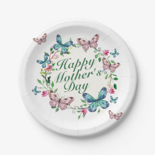 Elegant Happy Moederdag Floral Paper Bord