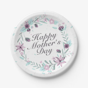 Elegant Happy Moederdag Floral Paper Bord