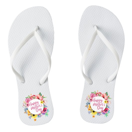 Elegant Happy Moederdag Floral | TEENSLIPPERS (Voetbed)