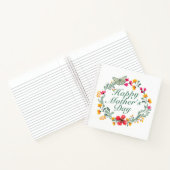 Elegant Happy Moederdag Floral Wreate Notitieboek (Binnen)