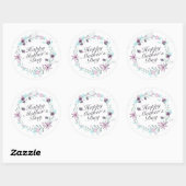Elegant Happy Moederdag Floral Wreath Sticker (Vel)