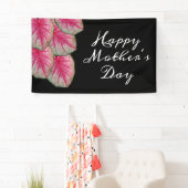 Elegant Happy Moederdag Hot Pink Floral Spandoek (Insitu)