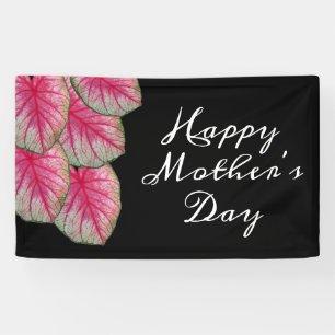 Elegant Happy Moederdag Hot Pink Floral Spandoek