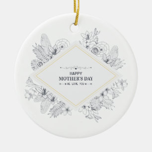 Elegant Happy Moederdag ORNAMENT