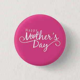 Elegant Happy Moederdag Pin-Button Ronde Button 3,2 Cm