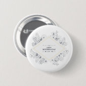 Elegant Happy Moederdag | Pin-Button Ronde Button 5,7 Cm (Voorkant /achterkant)