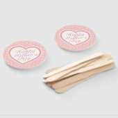 Elegant Happy Moederdag Pink Hearts Hand Fan Handwaaier (Niet-gemonteerd)