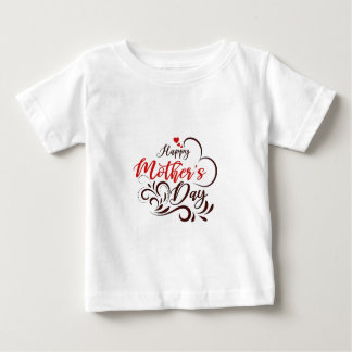 Elegant Happy Mother's Day Floral Heart T-shirt