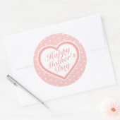 Élégant Happy Mother's Day Pink Hearts Sticker (Enveloppe)