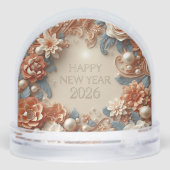 elegant happy new year 2026 snow globe (Arrière)