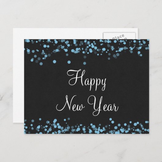 Elegant Happy New Year Briefkaart (Voorkant / Achterkant)