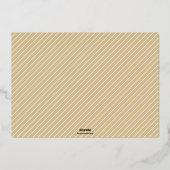 Elegant Happy New Year Script Folie Feestdagenkaart (Achterkant)