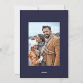 Elegant Happy New Year Script Foto Vakantie Kaart (Achterkant)