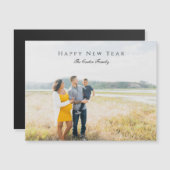 Elegant Happy New Year Script Foto Zwangerschap Ch (Voorkant / Achterkant)