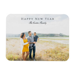 Elegant Happy New Year Script Foto Zwangerschap Ch Magneet