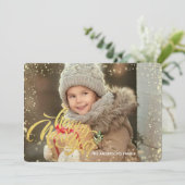 Elegant Happy Nieuwjaar | Goud | Glitter Dotsa Ho Feestdagenkaart (Staand voorkant)