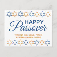 Elegant Happy Passover Pesach Seder Star van David