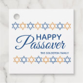 Elegant Happy Passover Star van David Persoonlijk Bedankjes Labels (Voorkant)