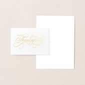 Elegant Happy Thanksgiving-script Folie Kaarten (Display)