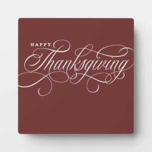 Elegant Happy Thanksgiving-script Fotoplaat