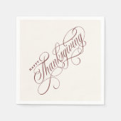 Elegant Happy Thanksgiving-script Servet (Voorkant)