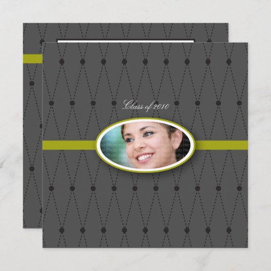 Elegant Harlequin Pattern: Groen Kaart (Voorkant / Achterkant)