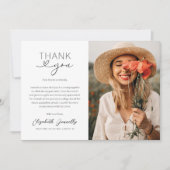 Elegant hart Afstuderen foto dank u kaart (Voorkant)