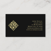 Elegant Hart B QR Code Vioolleraar Violinist Visitekaartje (Achterkant)