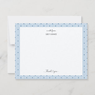 Elegant Hart & Blauwe Streep Briefpapier Notitiekaartje