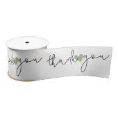 Elegant hart dank u geschenk wikkelen groen wit lint (Spoel)