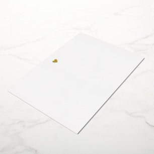 Elegant Hart Echt Goud Folie Briefpapier Notitieka Feestdagenkaart