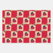 Elegant hart en Rozen Inpakpapier Vel (Voorkant)