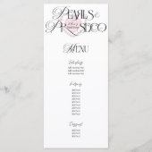 Elegant Hart Parels Prosecco Bubble Vrijgezellenfe Menu (Voorkant)