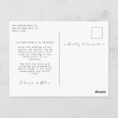 Elegant Hart Script Trouwfoto Bedankt  Briefkaart (Achterkant)