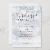 Elegant Hart Script Winter Oefenavondmaal Kaart (Voorkant)