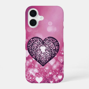 Elegant hart silhouet iPhone 16 hoesje