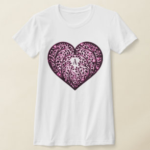 Elegant hart silhouet t-shirt