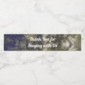 Elegant Hartelijk dank voor de goudblauwe, gemarme Waterfles Etiket (Enkel label)