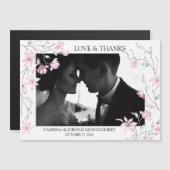 Elegant Hartelijk dank voor uw bruiloft Foto Magno (Voorkant / Achterkant)