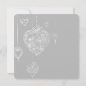 Elegant harten bruiloft kaart (Achterkant)